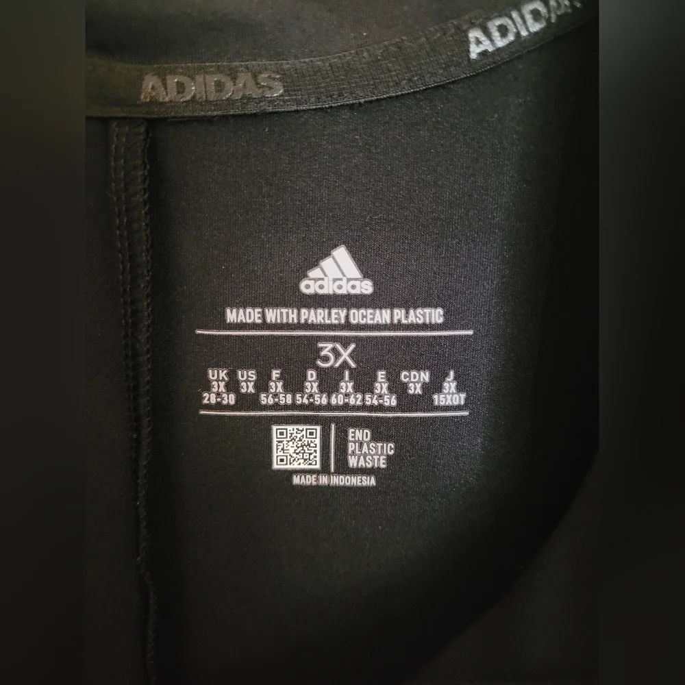 Adidas Oversized Black Lightweight Athleisure Dress Womens Plus Size 3XL - Picture 3 of 7